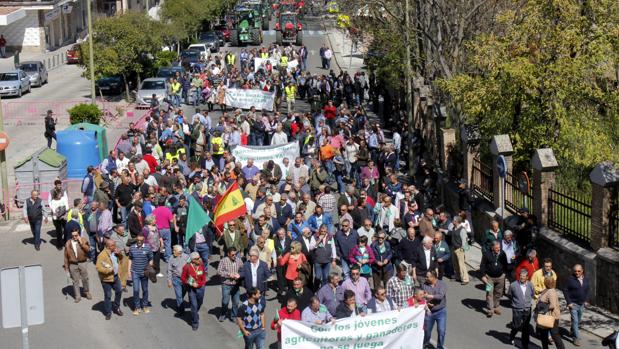 Manifestación de tractores en Castilla-La Mancha